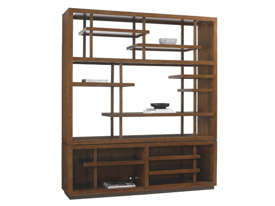 Tommy Bahama Home Island Fusion Taipei Media Bookcase BOOKCASES + SHELVES