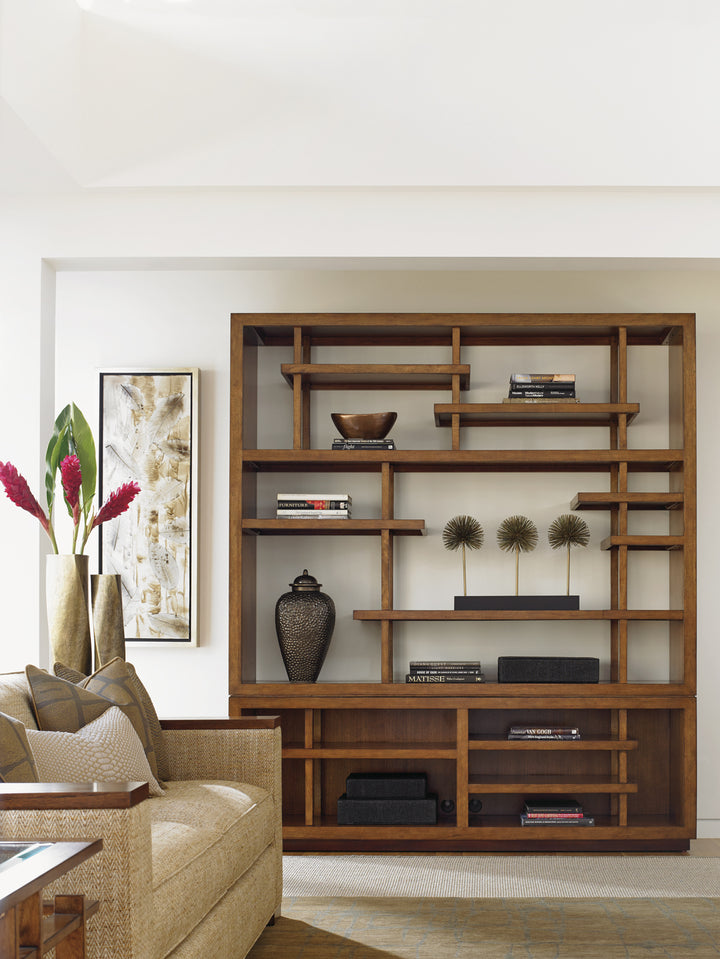 American Home Furniture | Tommy Bahama Home  - Island Fusion Taipei Media Bookcase
