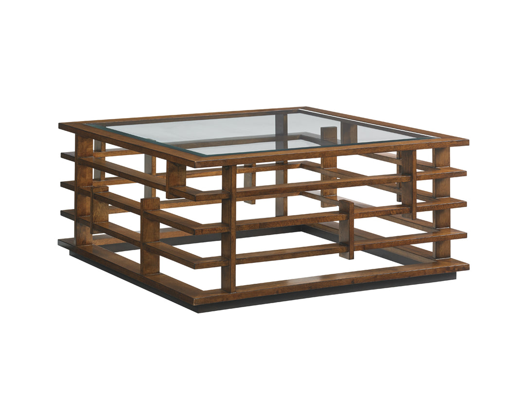 American Home Furniture | Tommy Bahama Home  - Island Fusion Nobu Square Cocktail Table