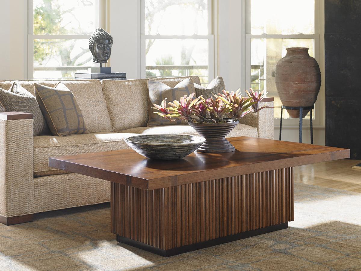 Tommy Bahama Home Island Fusion Castaway Rectangular Cocktail Table COFFEE TABLES