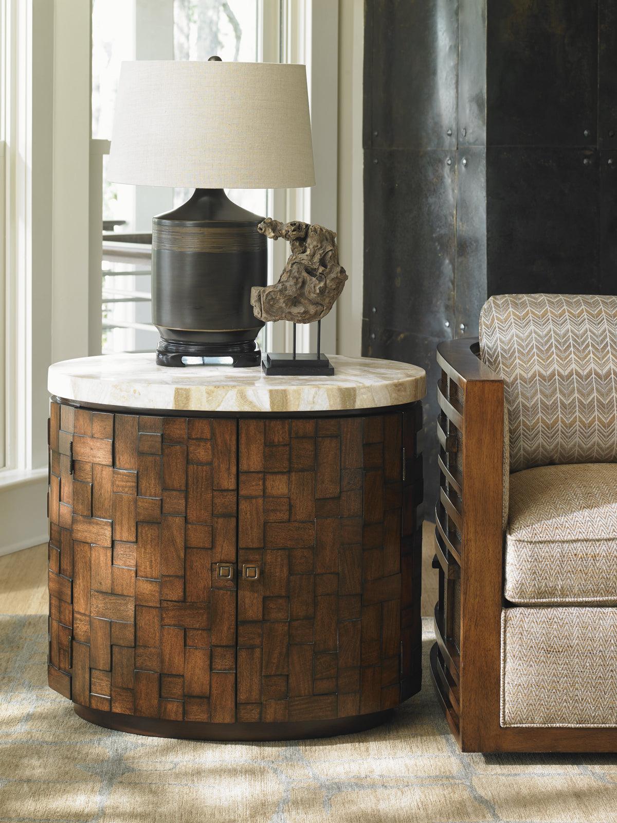 Tommy Bahama Home Island Fusion Banyan Oval Accent Table ACCENT TABLES