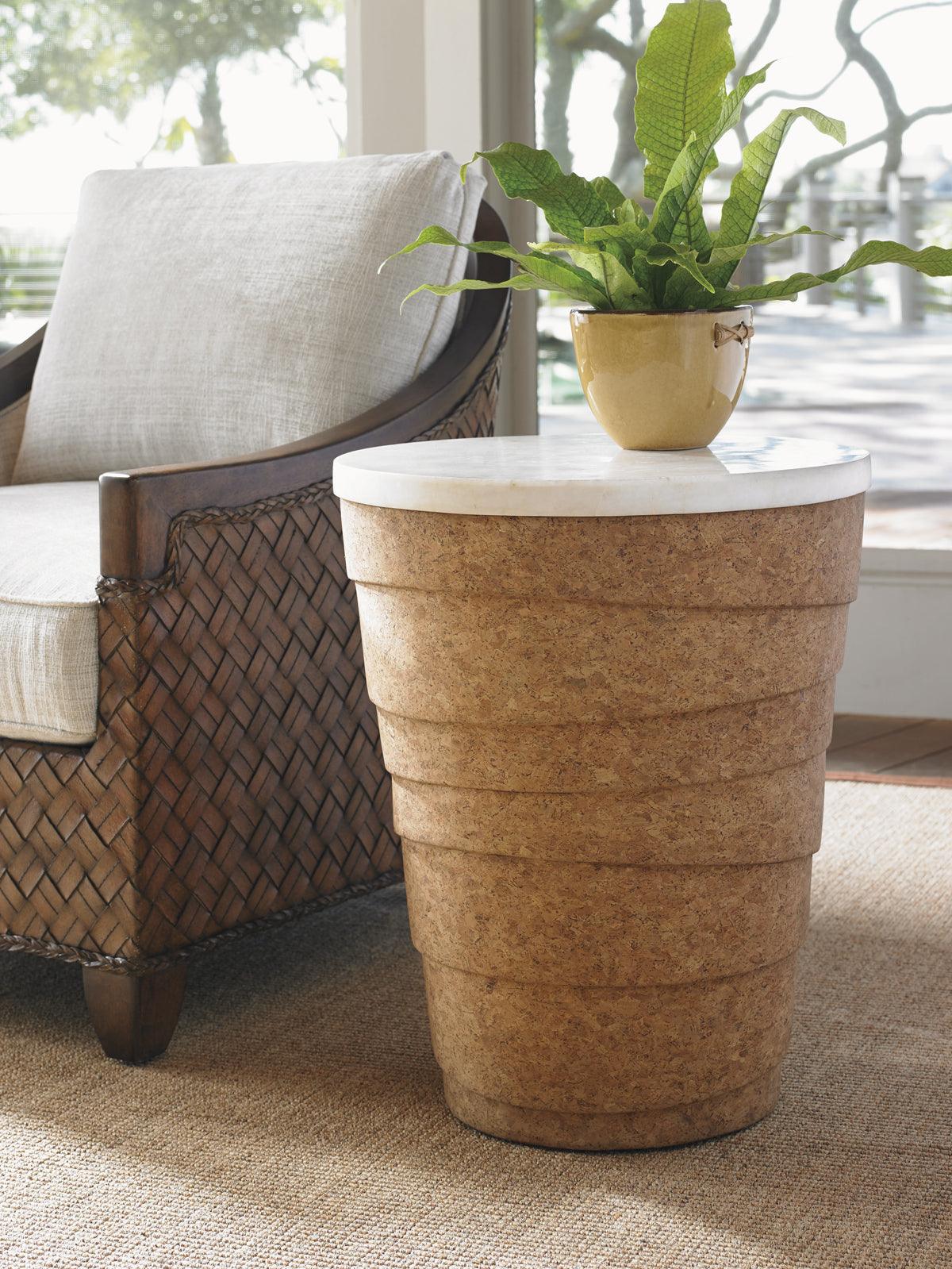 Tommy Bahama Home Island Fusion Kendari Round Accent Table ACCENT TABLES