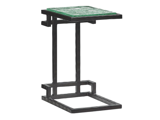 Tommy Bahama Home Island Fusion Hermes Reef Glass Top Martini Table ACCENT TABLES