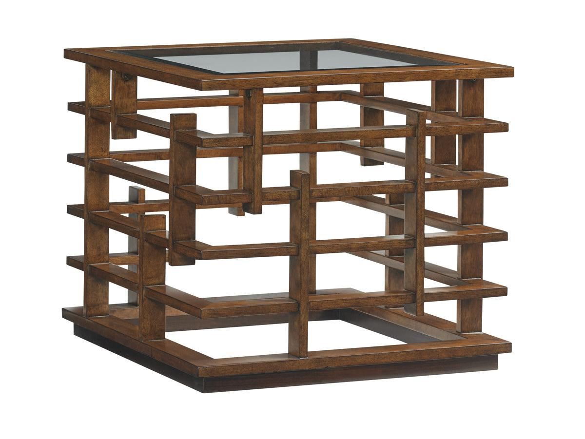 Tommy Bahama Home Island Fusion Nobu Square Lamp Table ACCENT TABLES