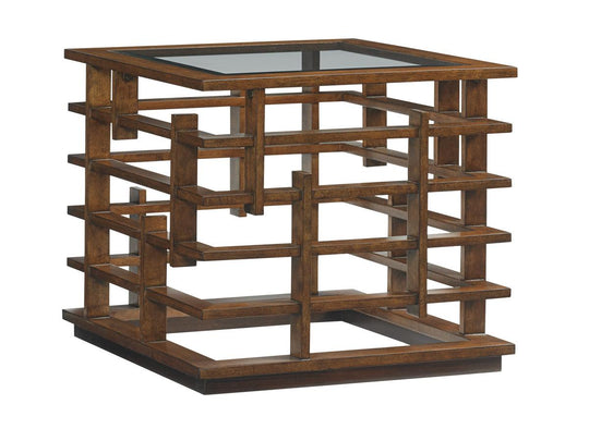 Tommy Bahama Home Island Fusion Nobu Square Lamp Table ACCENT TABLES