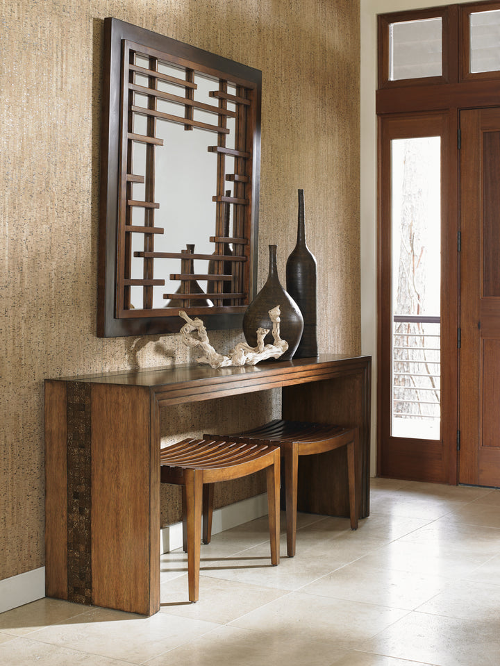 American Home Furniture | Tommy Bahama Home  - Island Fusion Mikasa Square Mirror