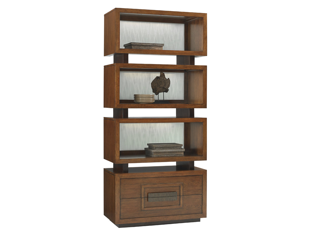 American Home Furniture | Tommy Bahama Home  - Island Fusion Tonga Tiered Bookcase