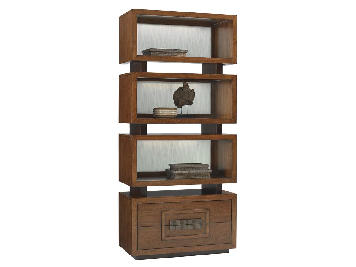 Tommy Bahama Home Island Fusion Tonga Tiered Bookcase BOOKCASES + SHELVES