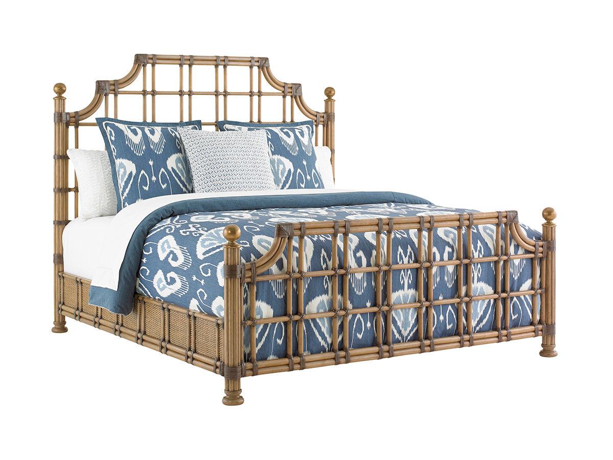 Tommy Bahama Home Twin Palms St. Kitts Rattan Bed BEDS