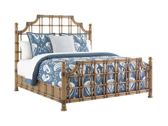 Tommy Bahama Home Twin Palms St. Kitts Rattan Bed BEDS
