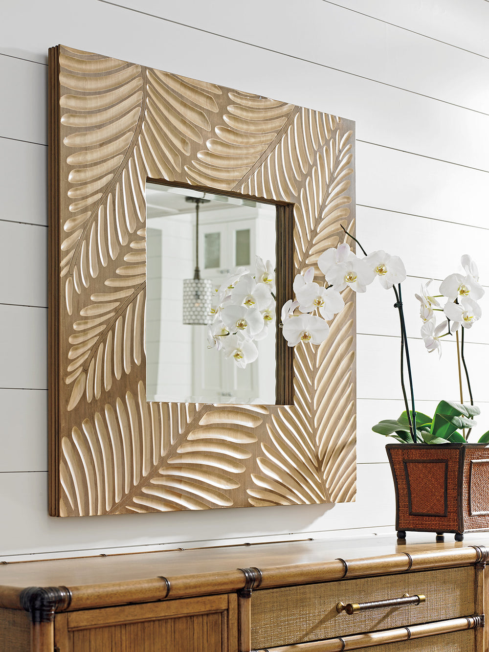 American Home Furniture | Tommy Bahama Home  - Twin Palms Freeport Square Mirror