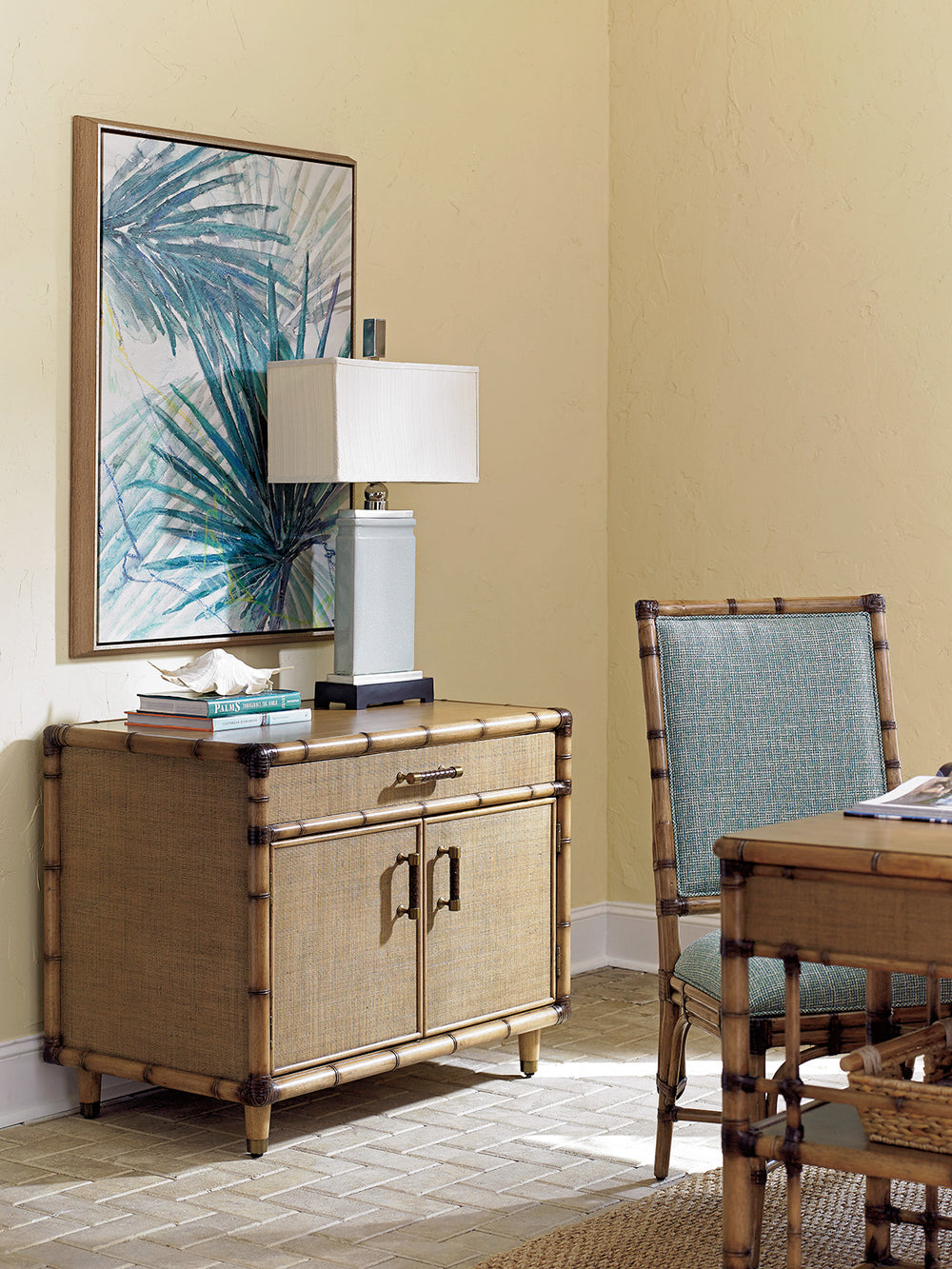 American Home Furniture | Tommy Bahama Home  - Twin Palms Larimar Storage Chest