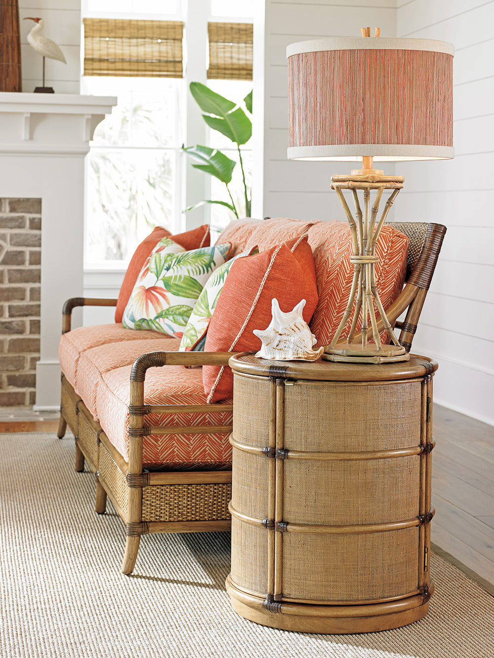 American Home Furniture | Tommy Bahama Home  - Twin Palms Cassada Drum Table
