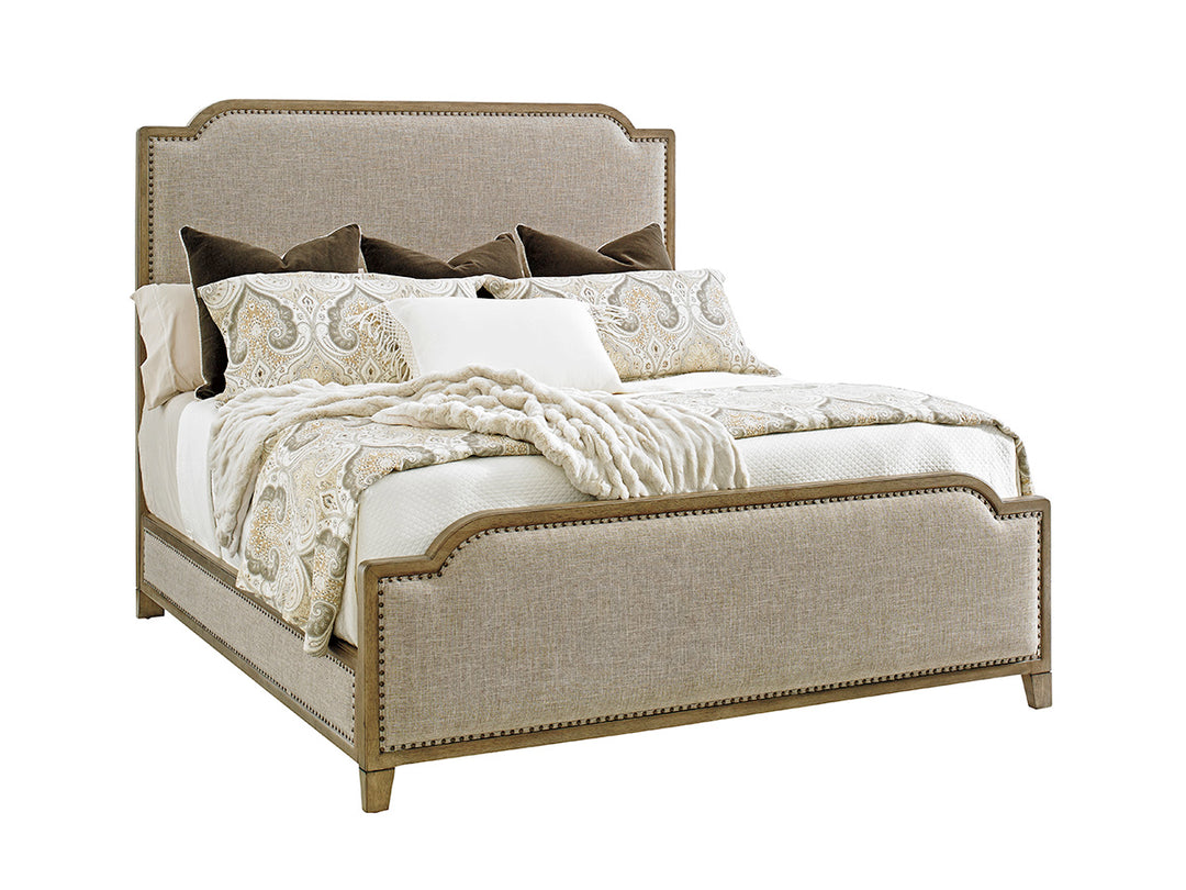 American Home Furniture | Tommy Bahama Home - Cypress Point Stone Harbour Upholstered Bed