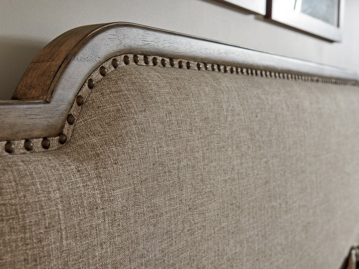 American Home Furniture | Tommy Bahama Home - Cypress Point Stone Harbour Upholstered Headboard