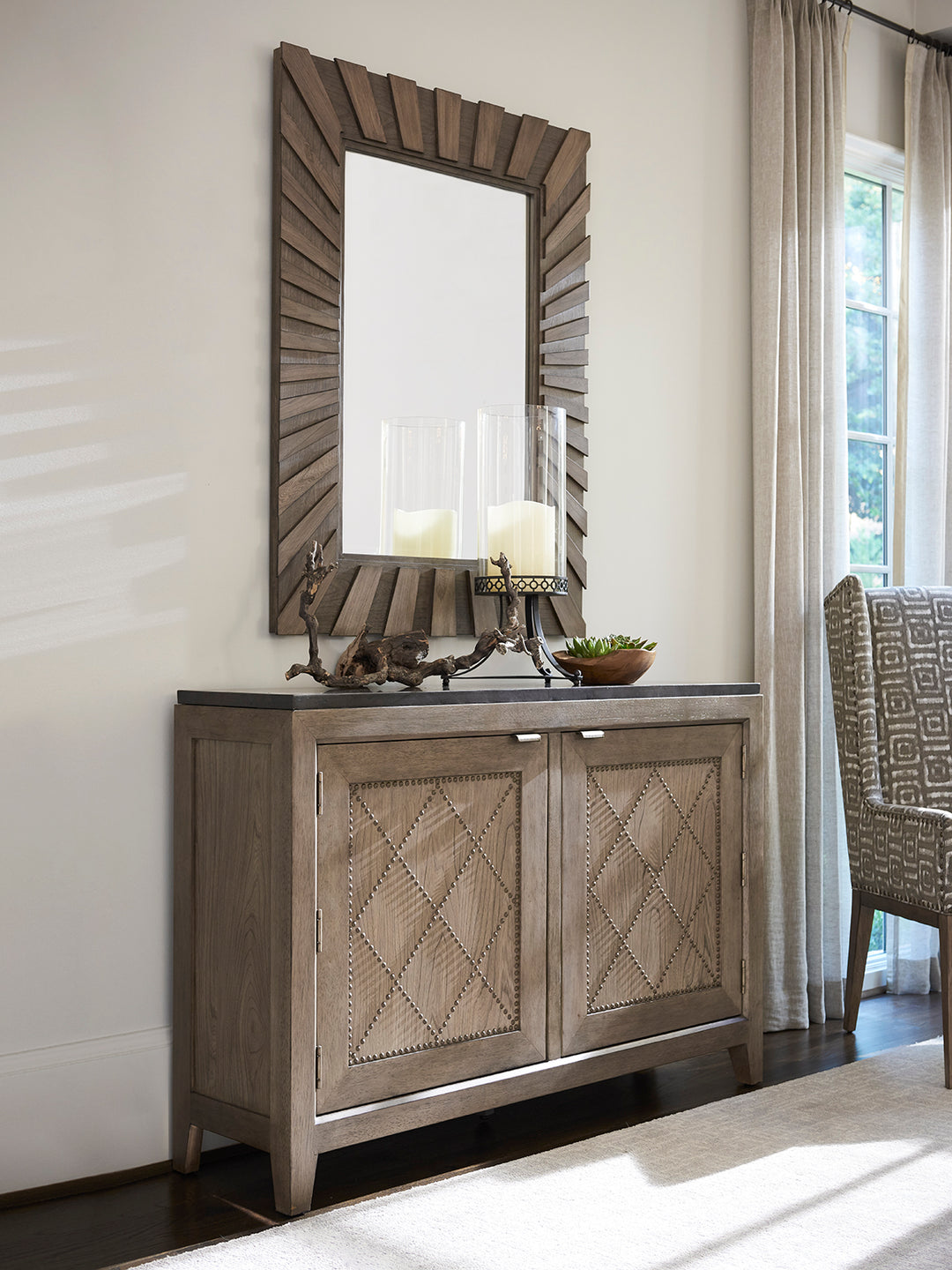 American Home Furniture | Tommy Bahama Home  - Cypress Point Ardley Sunburst Mirror