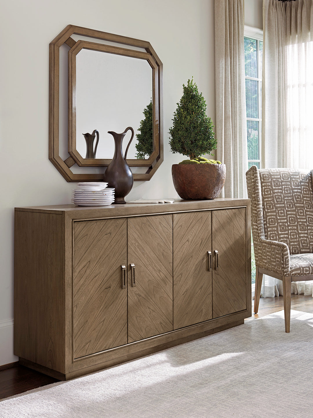 American Home Furniture | Tommy Bahama Home  - Cypress Point Callan Square Mirror