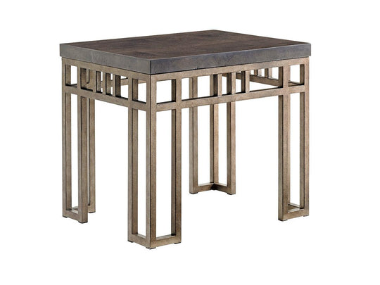 Tommy Bahama Home Cypress Point Montera Travertine End Table ACCENT TABLES