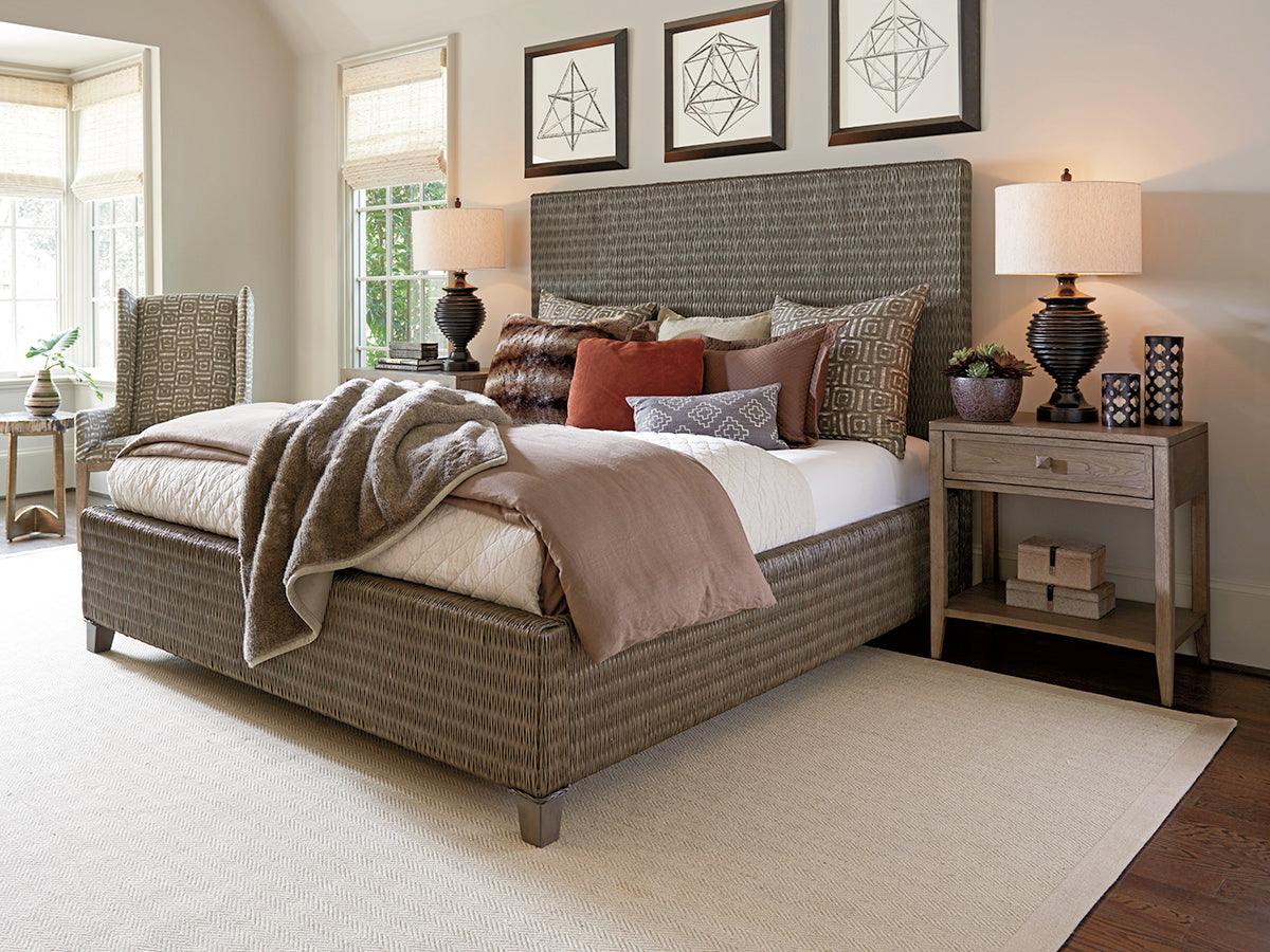 Tommy Bahama Home Cypress Point Driftwood Isle Woven Platform Bed BEDS