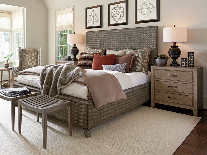 American Home Furniture | Tommy Bahama Home - Cypress Point Driftwood Isle Woven Platform Bed