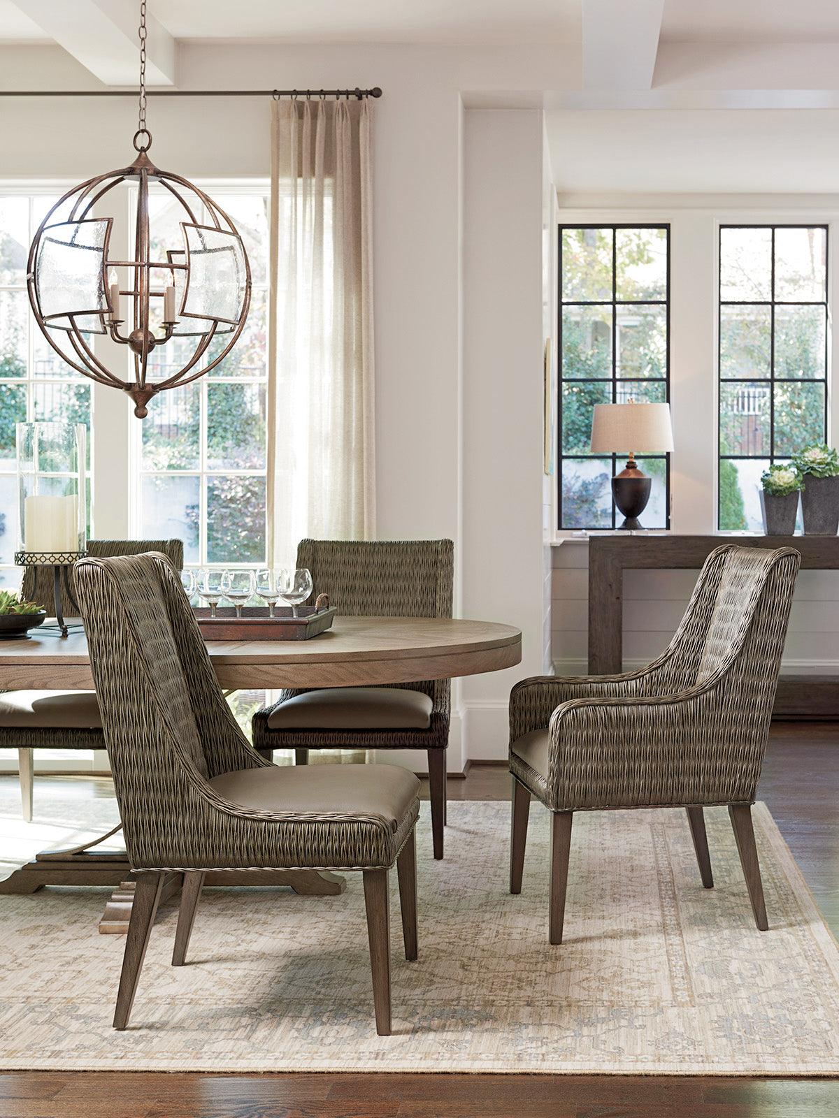 Tommy Bahama Home Cypress Point Brandon Woven Arm Chair - Set of 2 DINING CHAIRS