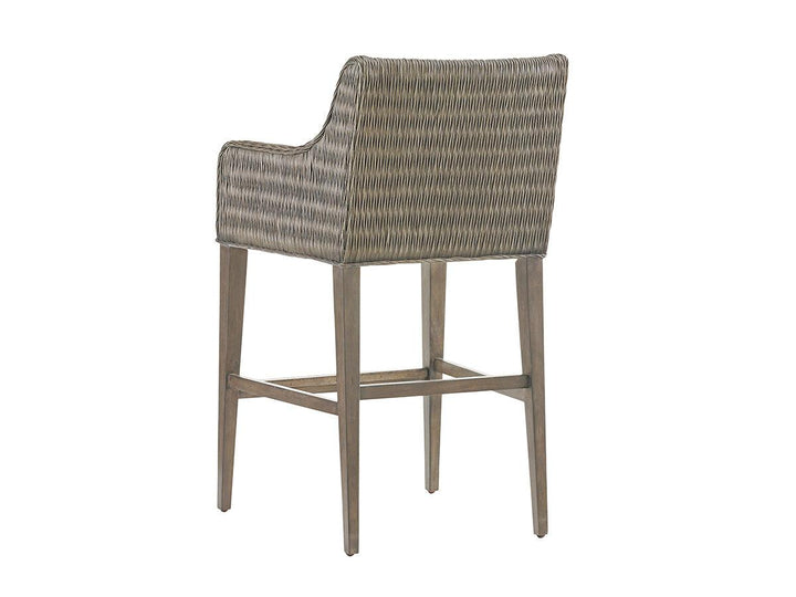 Cypress Point Turner Woven Bar Stool - AmericanHomeFurniture