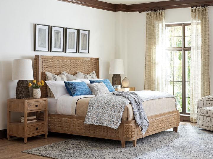 American Home Furniture | Tommy Bahama Home - Los Altos Ivory Coast Woven Bed