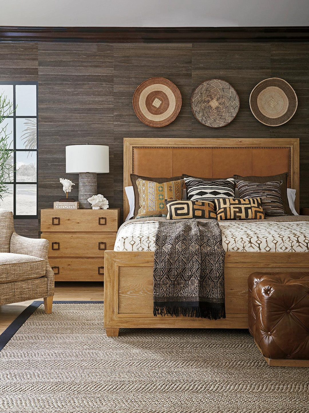 Los Altos Antilles Upholstered Panel Bed - AmericanHomeFurniture