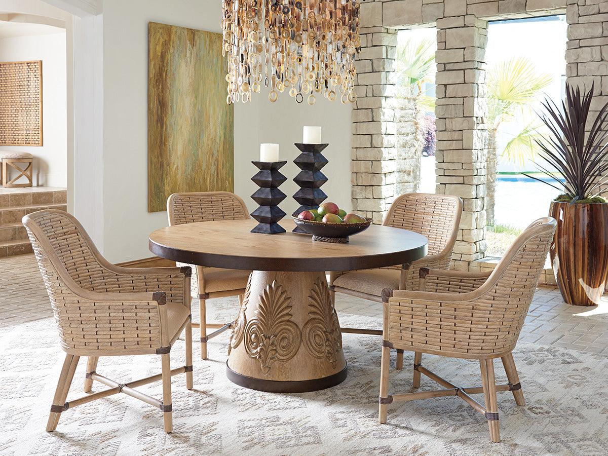 Tommy Bahama Home Los Altos Keeling Woven Arm Chair - Set of 2 DINING CHAIRS