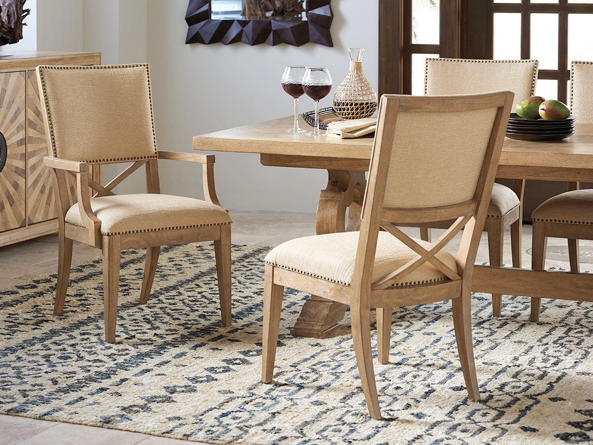 Tommy Bahama Home Los Altos Alderman Upholstered Arm Chair - Set of 2 DINING CHAIRS