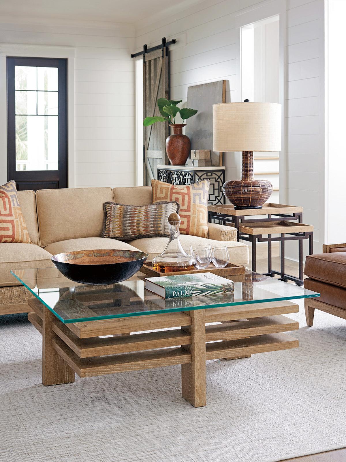 Tommy Bahama Home Los Altos Calcutta Square Cocktail Table COFFEE TABLES