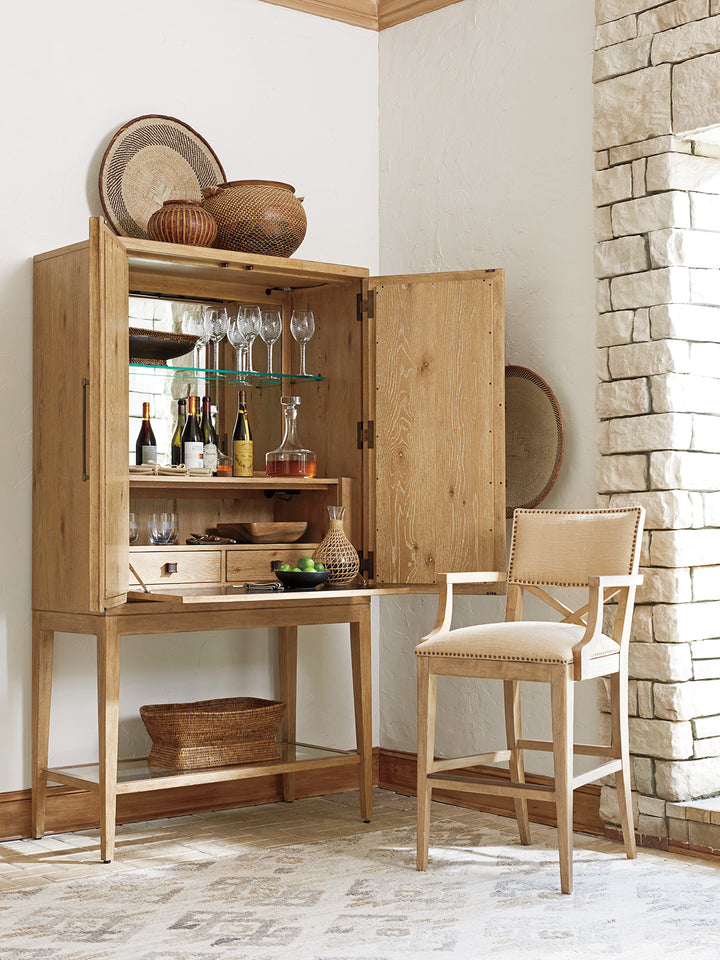 American Home Furniture | Tommy Bahama Home  - Los Altos Cameroon Bar Cabinet