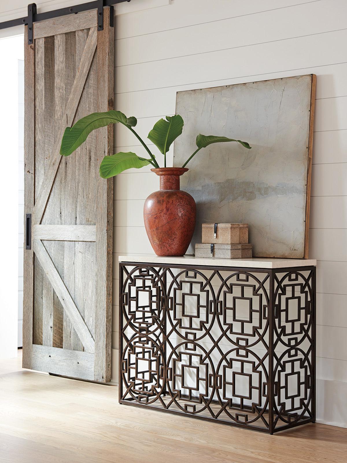 Tommy Bahama Home Los Altos Ackermann Metal Console CONSOLE TABLES