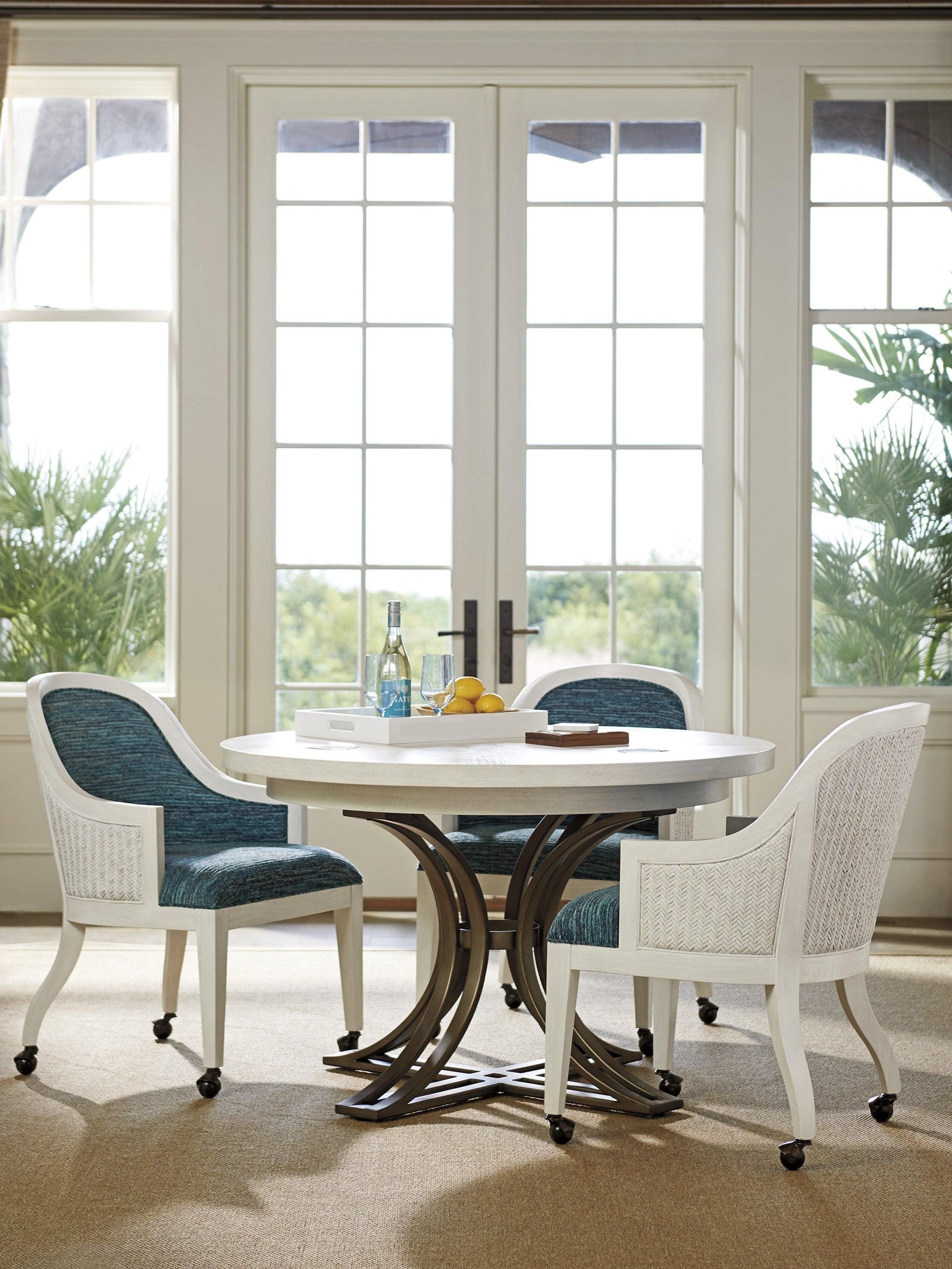 Tommy Bahama Home Ocean Breeze Marsh Creek Round Dining Table DINING TABLES