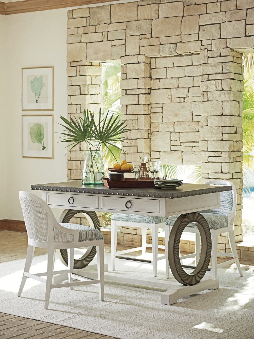 American Home Furniture | Tommy Bahama Home  - Ocean Breeze Sawgrass Bistro Table