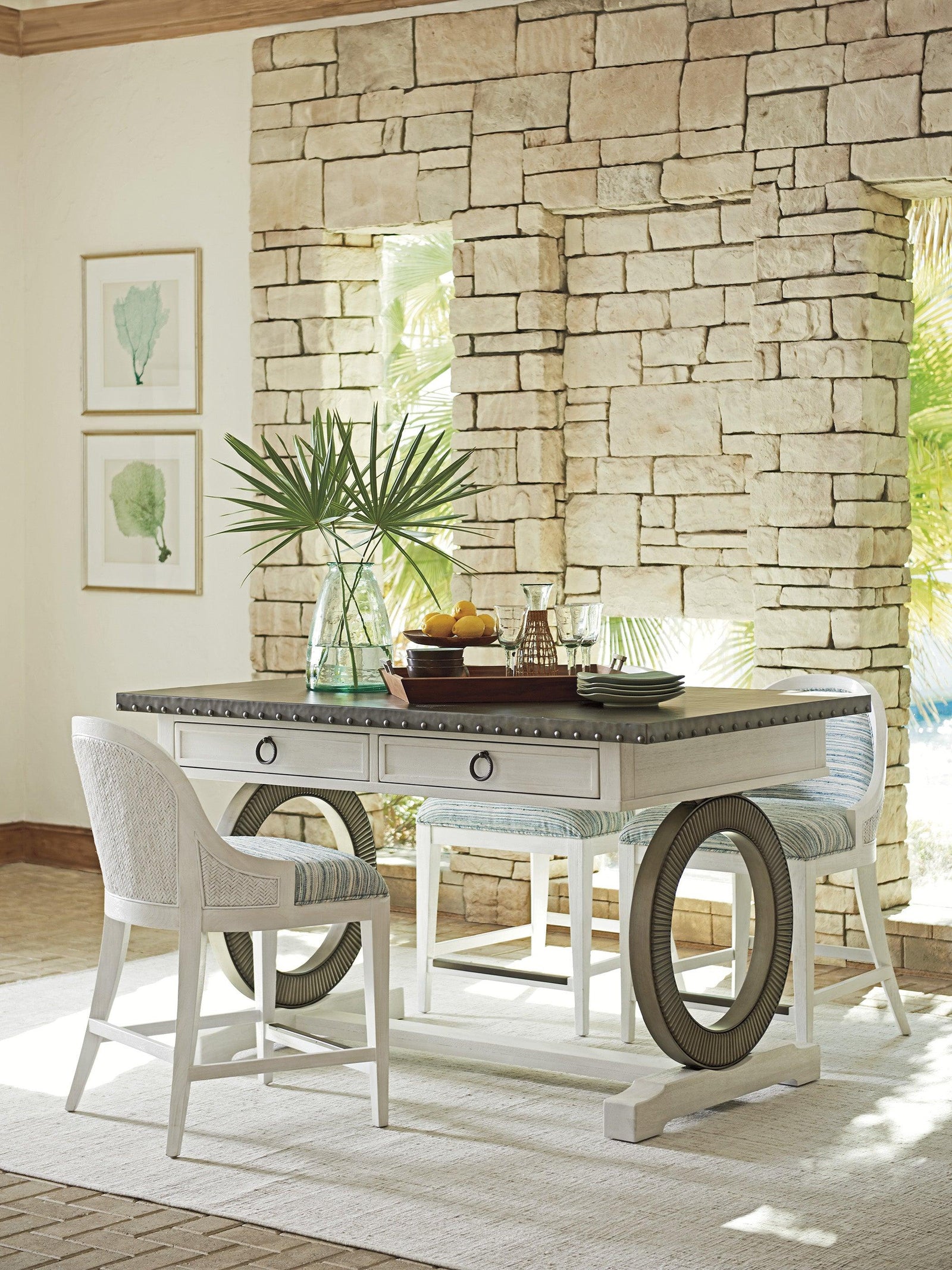 Tommy Bahama Home Ocean Breeze Sawgrass Bistro Table DINING TABLES