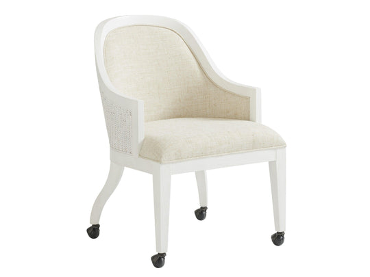 Tommy Bahama Home Ocean Breeze Bayview Arm Chair With Casters - Set of 2 DINING CHAIRS