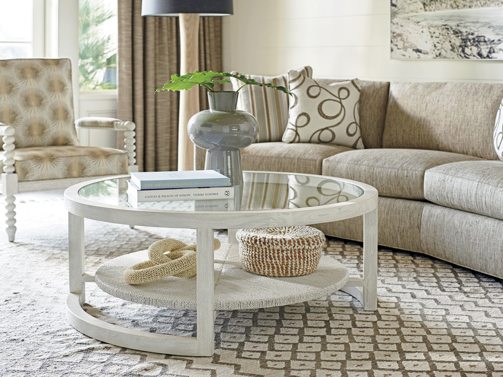 American Home Furniture | Tommy Bahama Home  - Ocean Breeze Pompano Round Cocktail Table