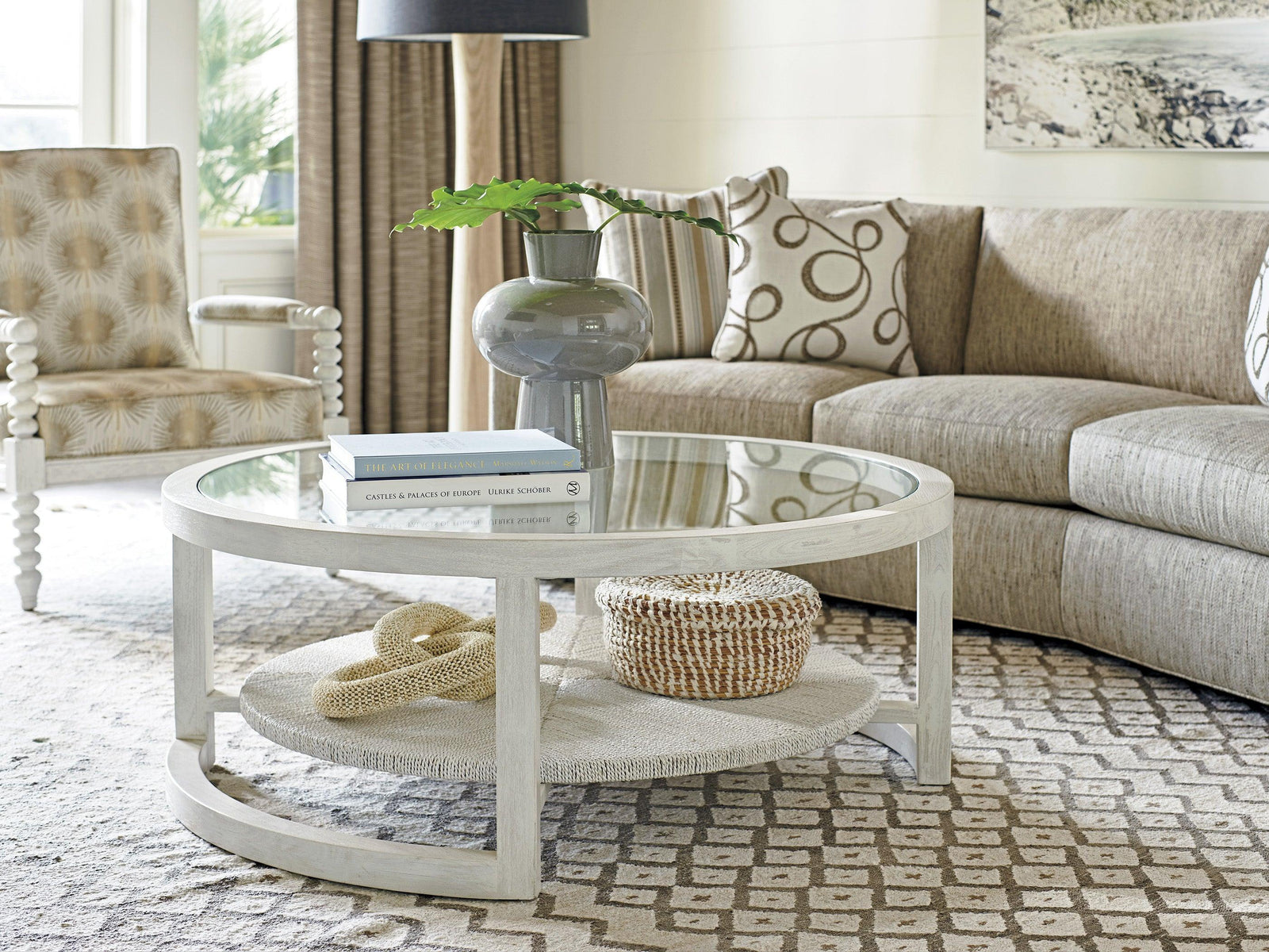 Tommy Bahama Home Ocean Breeze Pompano Round Cocktail Table COFFEE TABLES