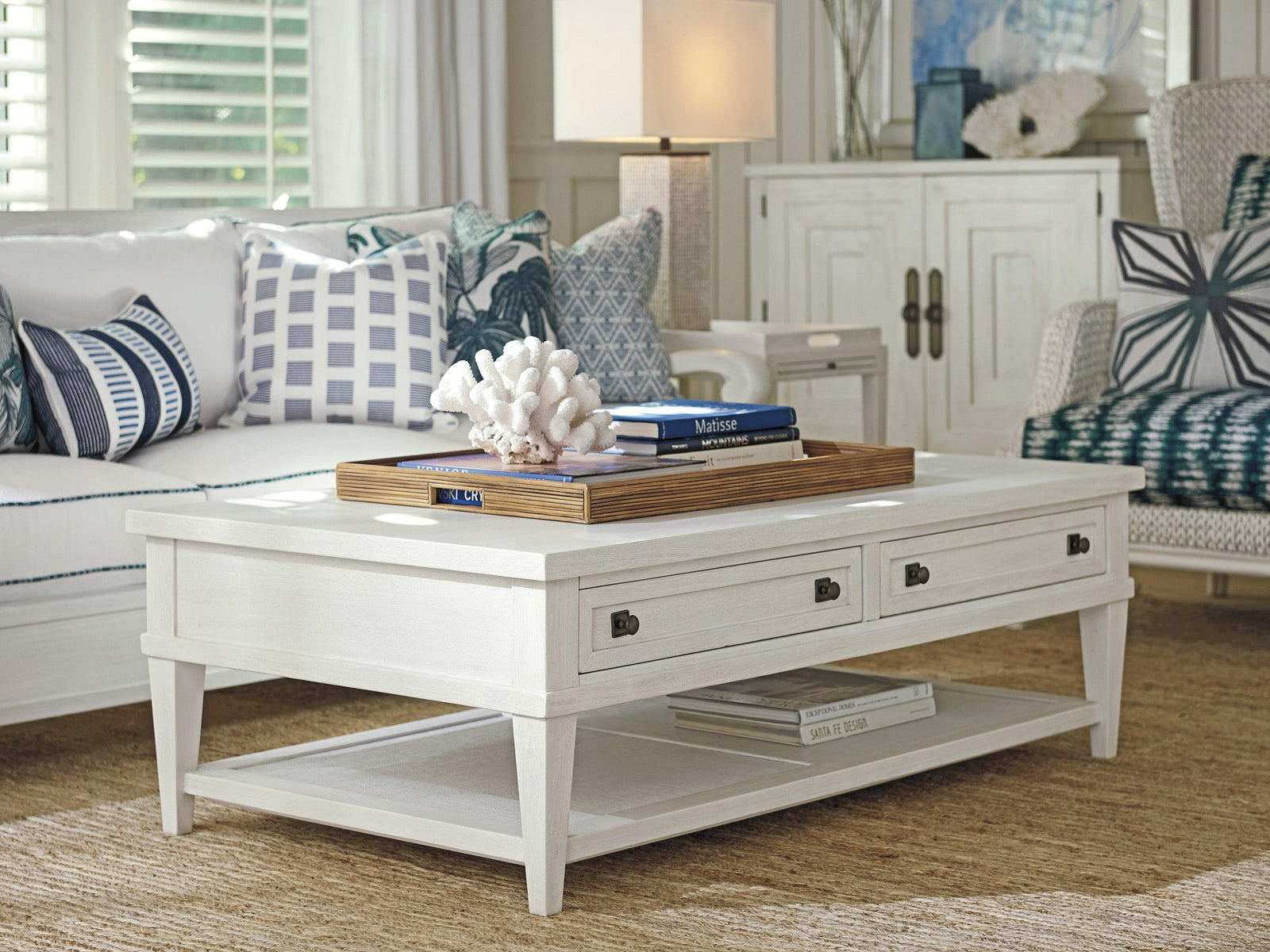 Tommy Bahama Home Ocean Breeze Palm Coast Rectangular Cocktail Table COFFEE TABLES