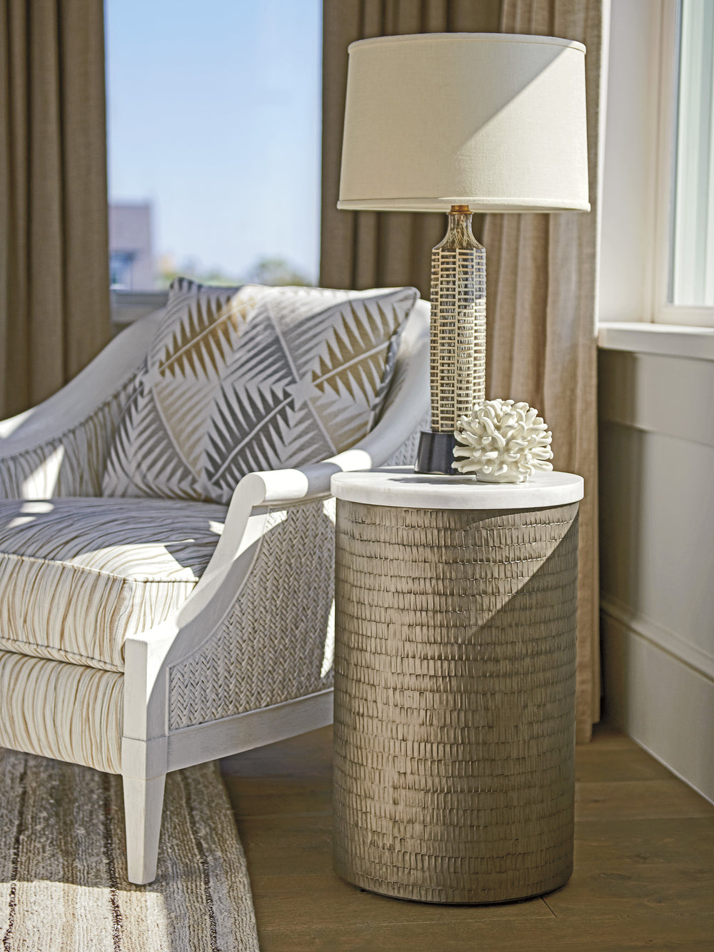 American Home Furniture | Tommy Bahama Home  - Ocean Breeze Turnberry Round Chairside Table