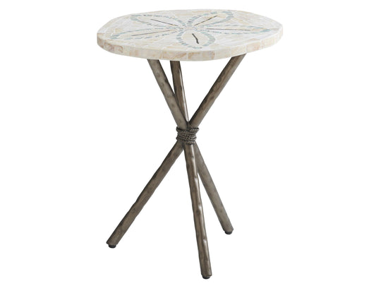 Tommy Bahama Home Ocean Breeze Sand Dollar End Table ACCENT TABLES