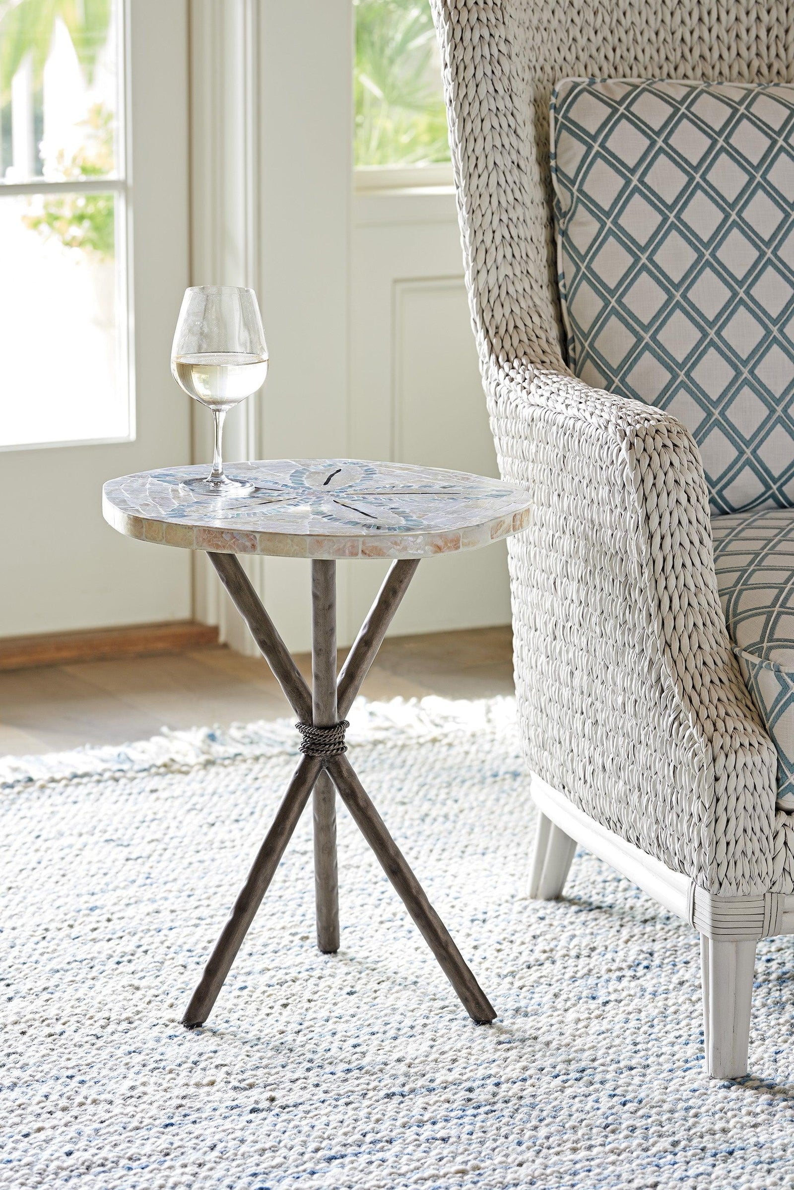 Tommy Bahama Home Ocean Breeze Sand Dollar End Table ACCENT TABLES