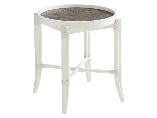 Tommy Bahama Home Ocean Breeze Neptune Round End Table ACCENT TABLES