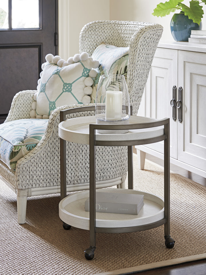 American Home Furniture | Tommy Bahama Home  - Ocean Breeze Osprey Cart End Table