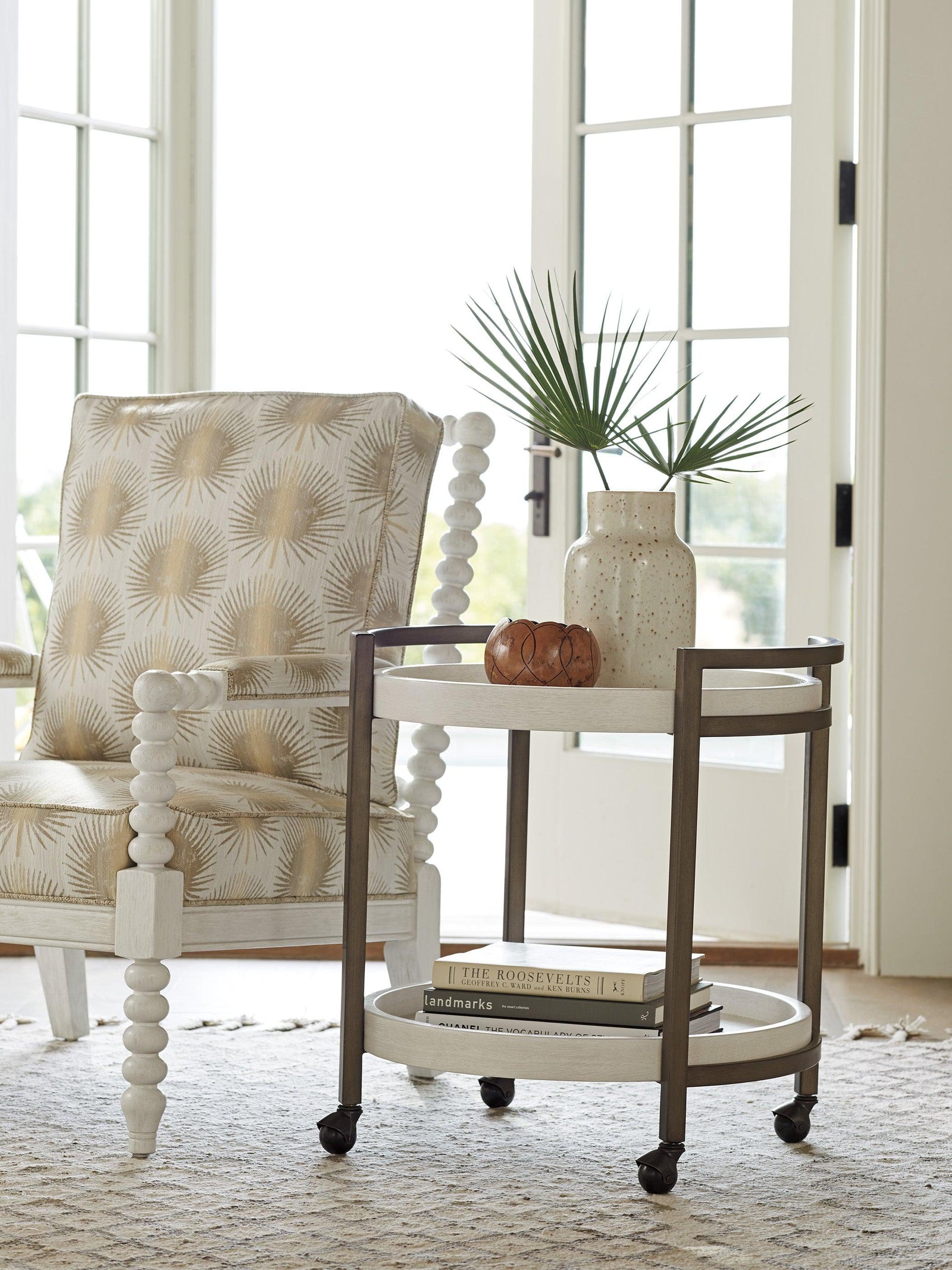 Tommy Bahama Home Ocean Breeze Osprey Cart End Table ACCENT TABLES
