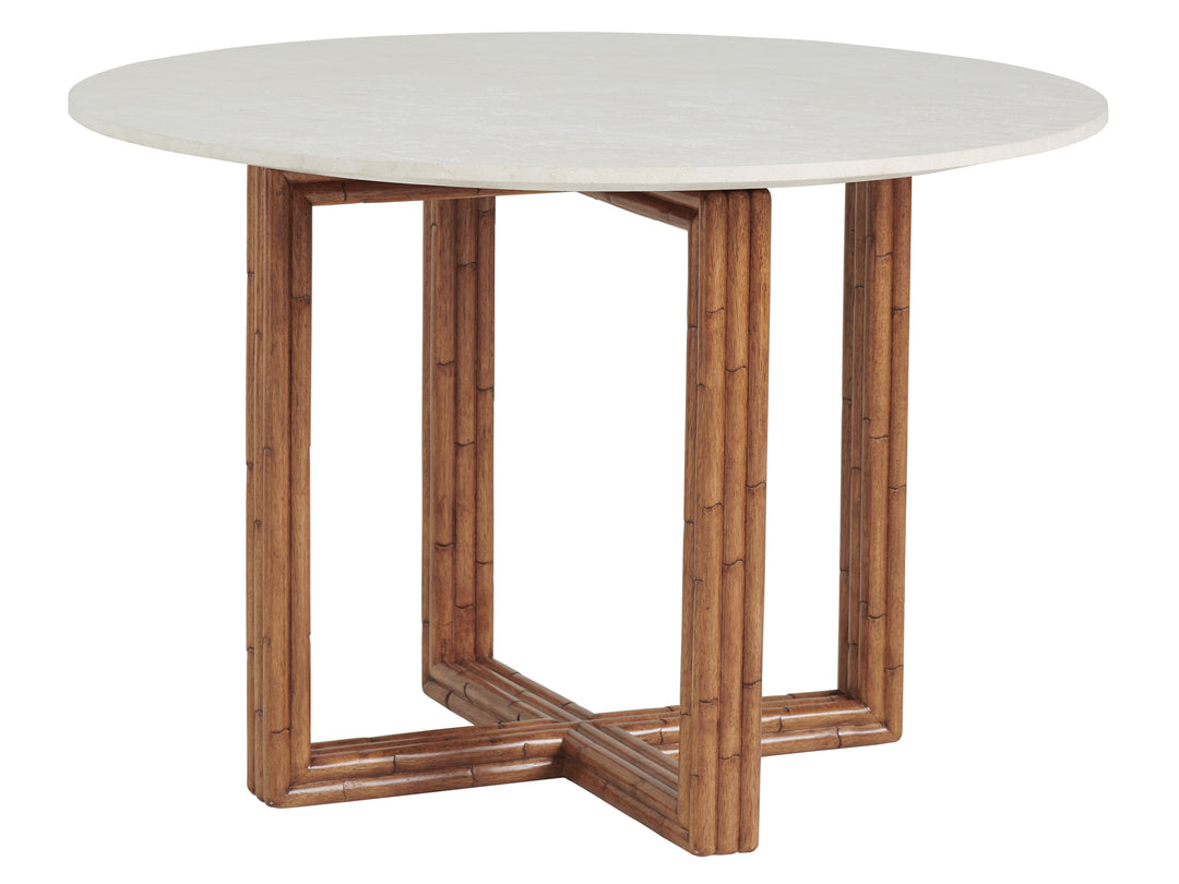 American Home Furniture | Tommy Bahama Home  - Palm Desert Arcadia Marble Top Breakfast Table