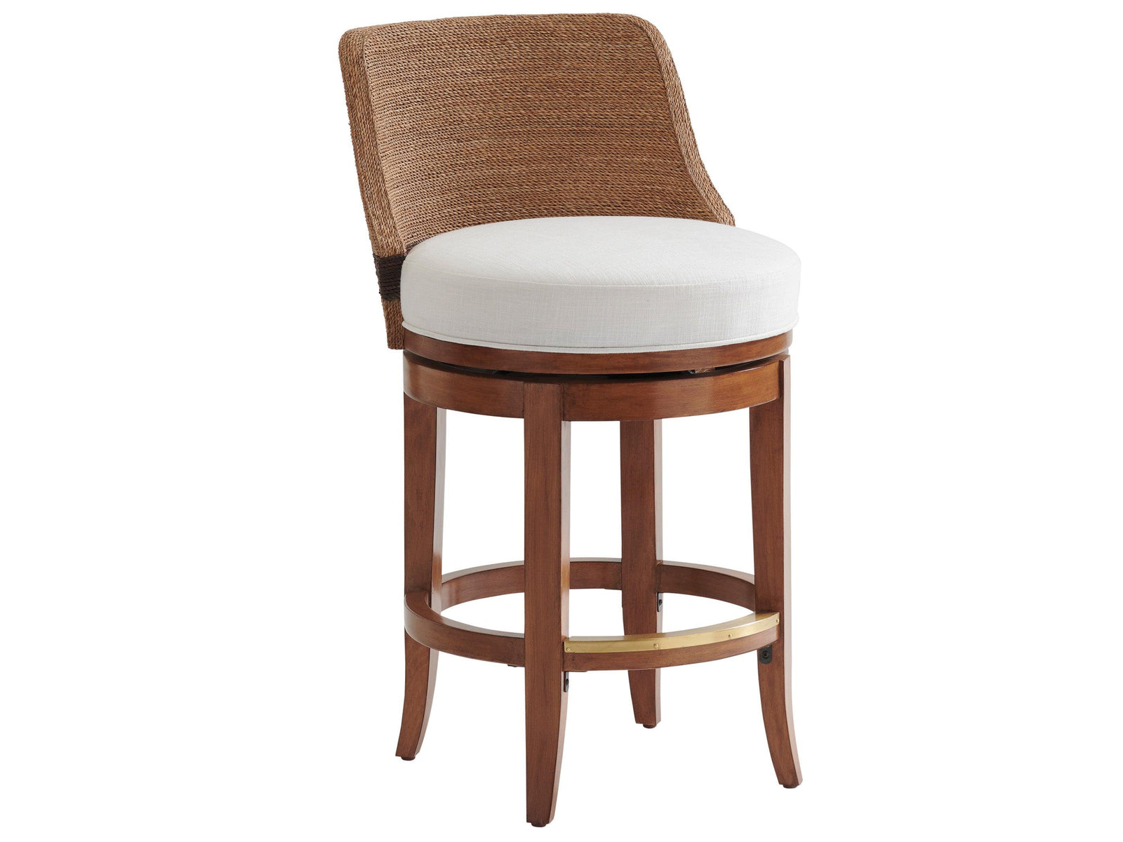Tommy Bahama Home Palm Desert Kipton Swivel Counter Stool BAR STOOLS + COUNTER STOOLS