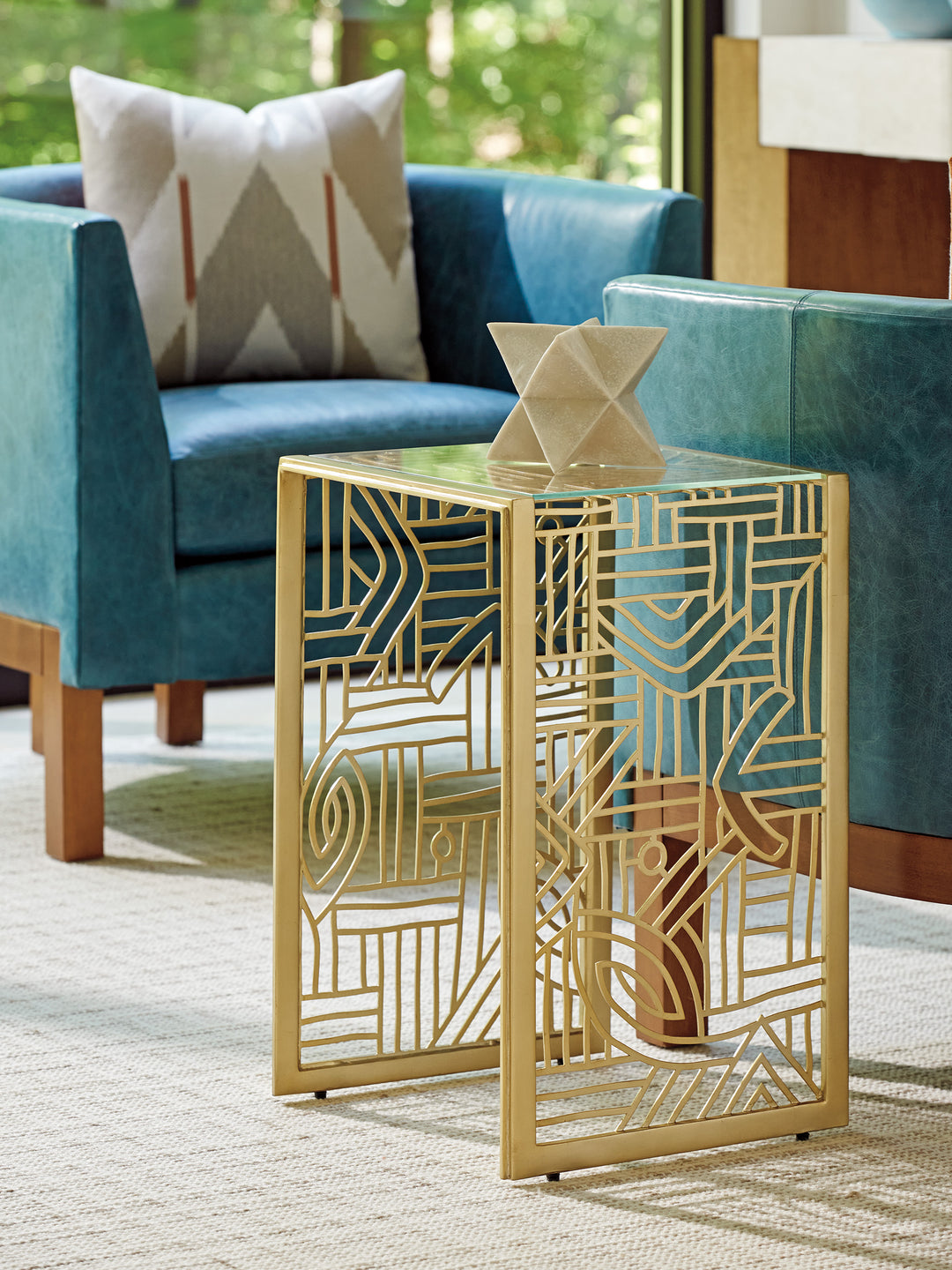 American Home Furniture | Tommy Bahama Home  - Palm Desert Redford Metal Accent Table