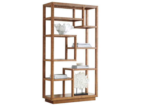 Tommy Bahama Home Palm Desert Bryce Raffia Etagere BOOKCASES + SHELVES